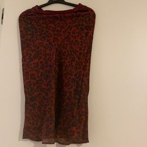 Anine Bing, leopard silk skirt, size xs